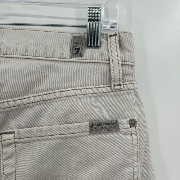 7 FOR ALL MANKIND Men's Light Stone Gray Slimmy Slim Fit Denim Jeans Size 28 - Picture 6 of 8